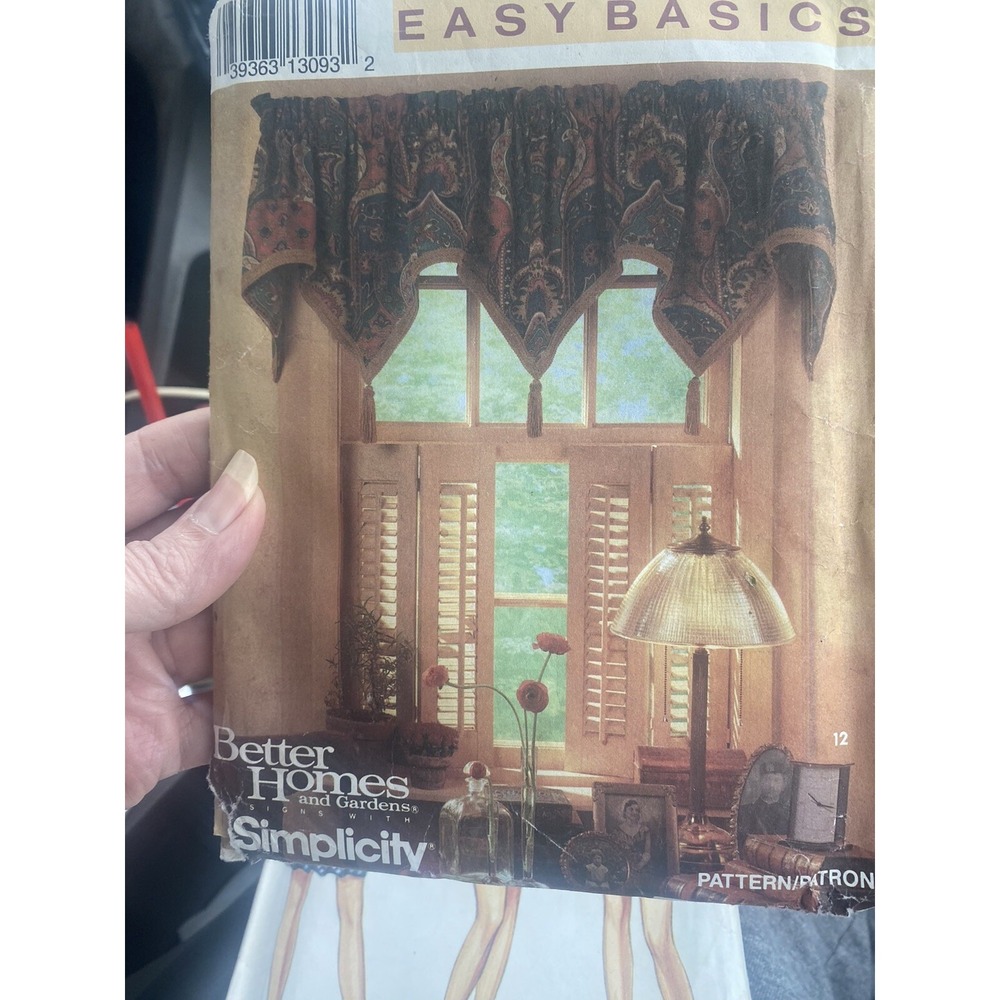 Simplicity 8040 Valance Window Treatment Sewing Pattern Uncut 1992 Vintage